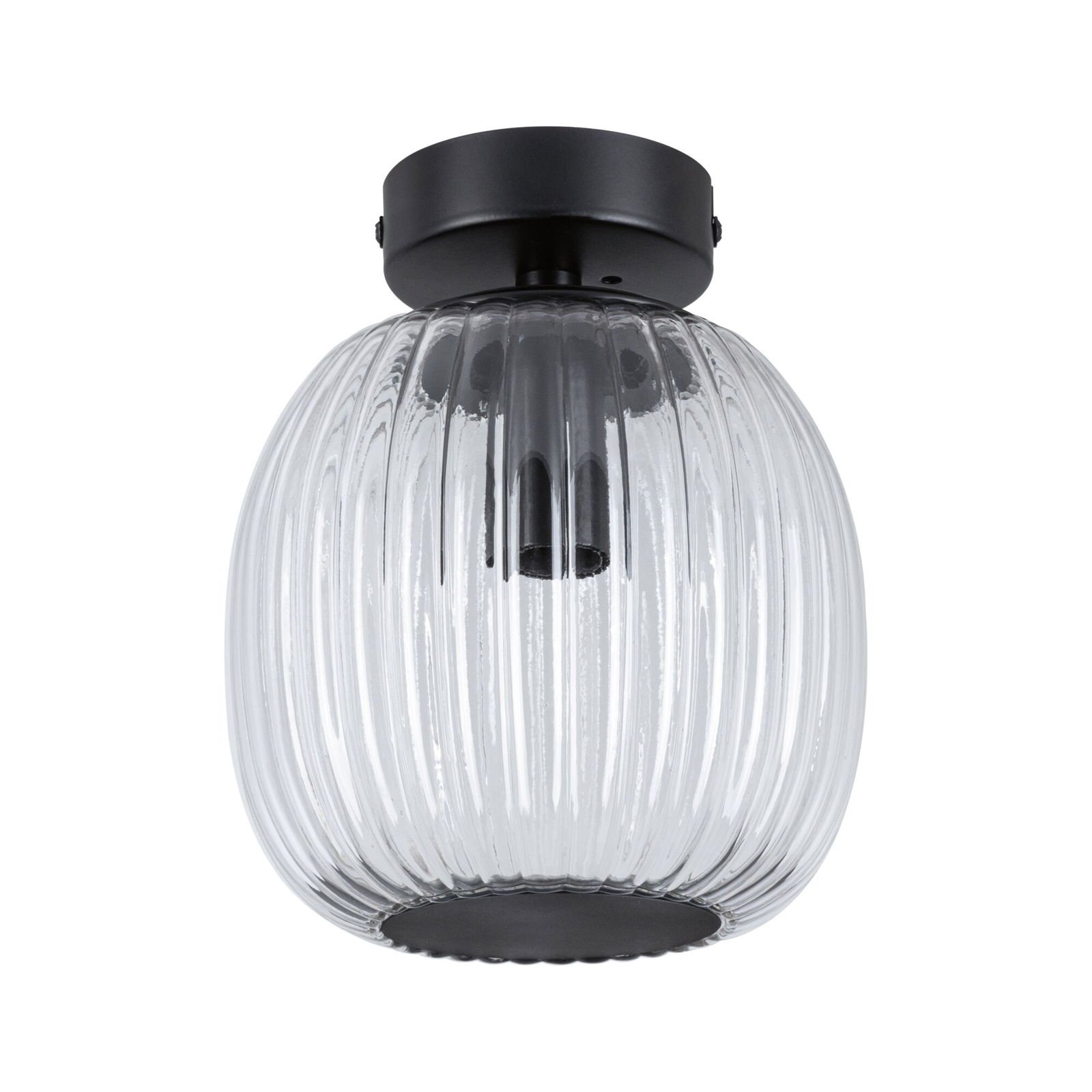 P 71145 LED stropní svítidlo Ruya IP44 E14 230V max. 20W sklo/černá mat - PAULMANN