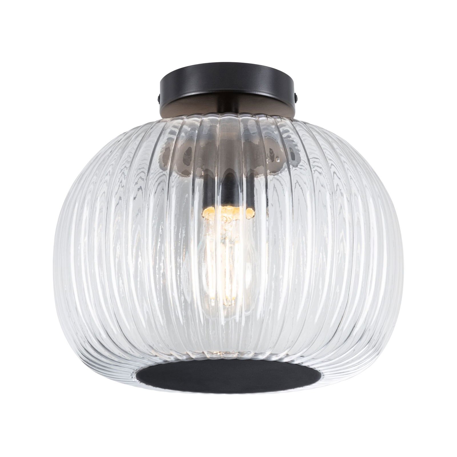 P 71146 LED stropní svítidlo Ruya IP44 E27 230V max. 60W sklo/černá mat - PAULMANN (obrázek 5)