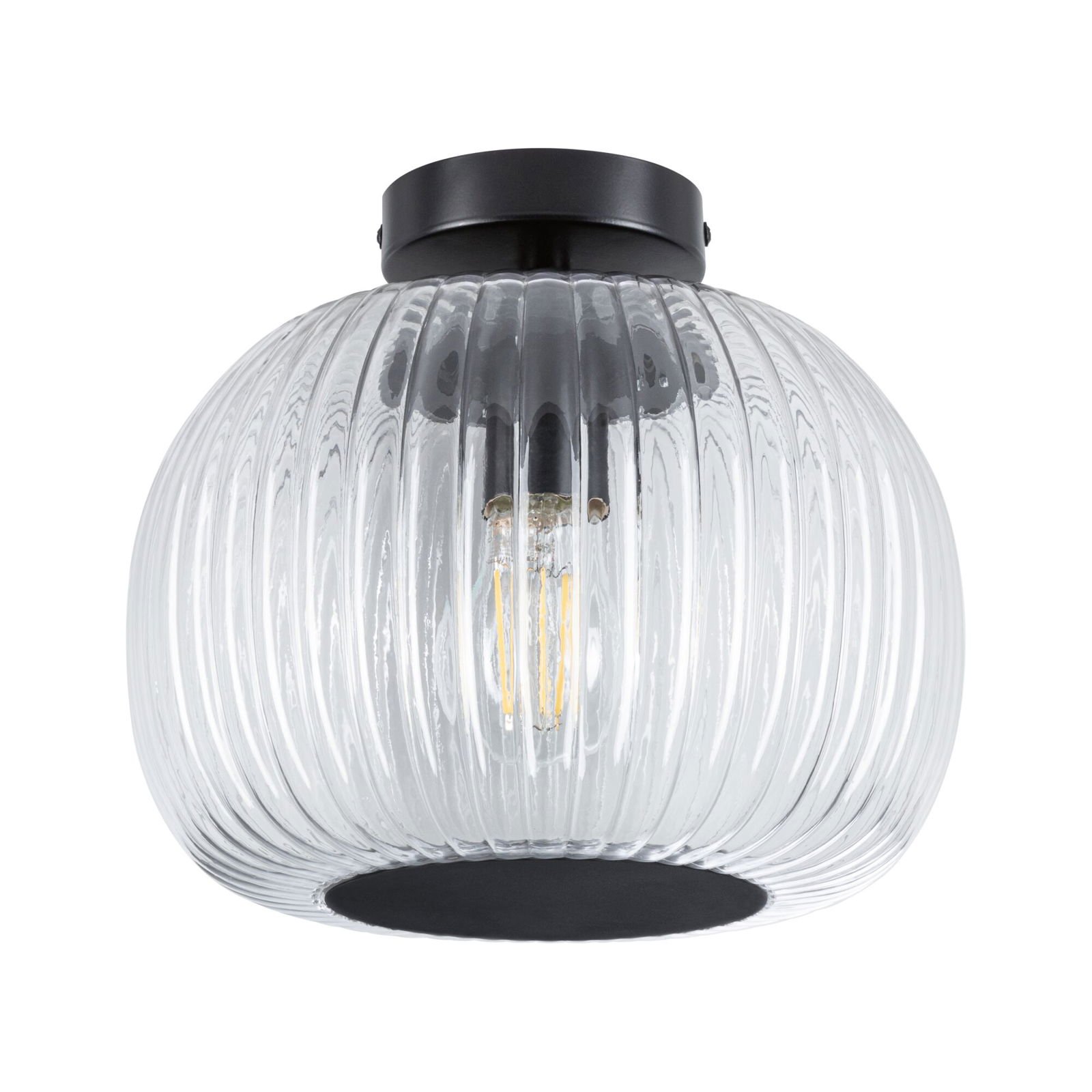 P 71146 LED stropní svítidlo Ruya IP44 E27 230V max. 60W sklo/černá mat - PAULMANN (obrázek 6)