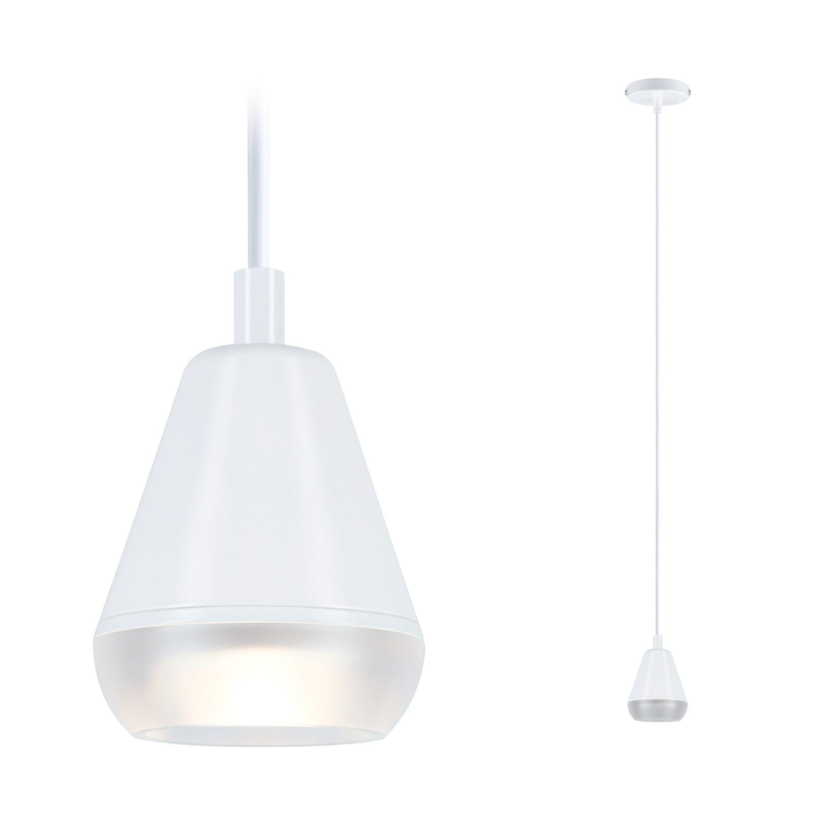 P 76991 LED závěsné svítidlo Luia GU10 max. 10W satén/bílá - PAULMANN