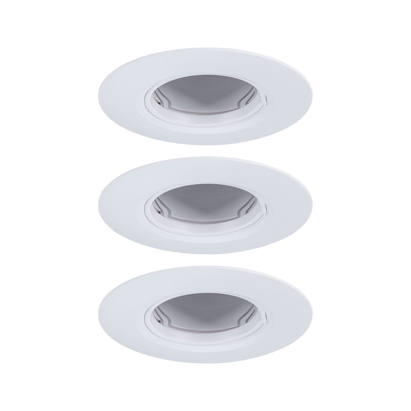P 92112 Vestavné svítidlo 3ks-sada nevýklopné kruhové 90mm GU10 max. 3x10W 230V bílá - PAULMANN