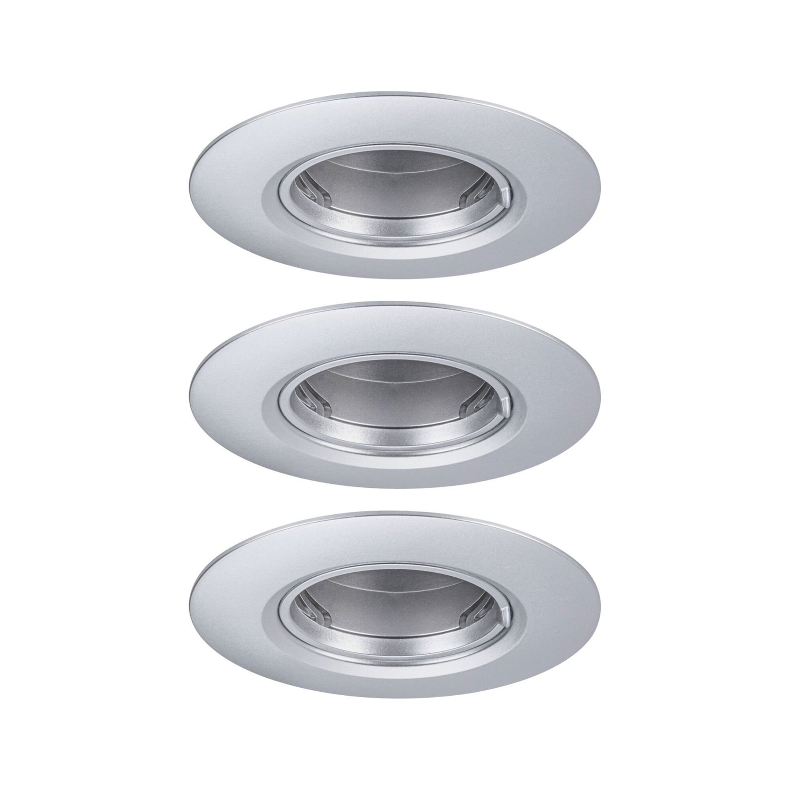 P 92113 Vestavné svítidlo 3ks-sada nevýklopné kruhové 90mm GU10 max. 3x10W 230V matný chrom - PAULMANN