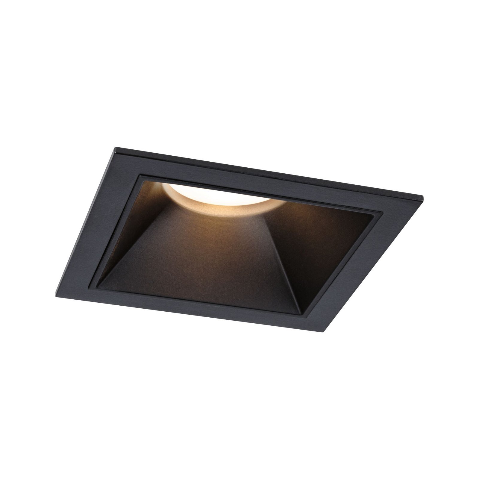 P 93127 LED vestavné svítidlo 3-krokové-stmívatelné Cole Coin IP44 hranaté 88x88mm Coin 6W 230V stmívatelné 2700K černá - PAULMANN