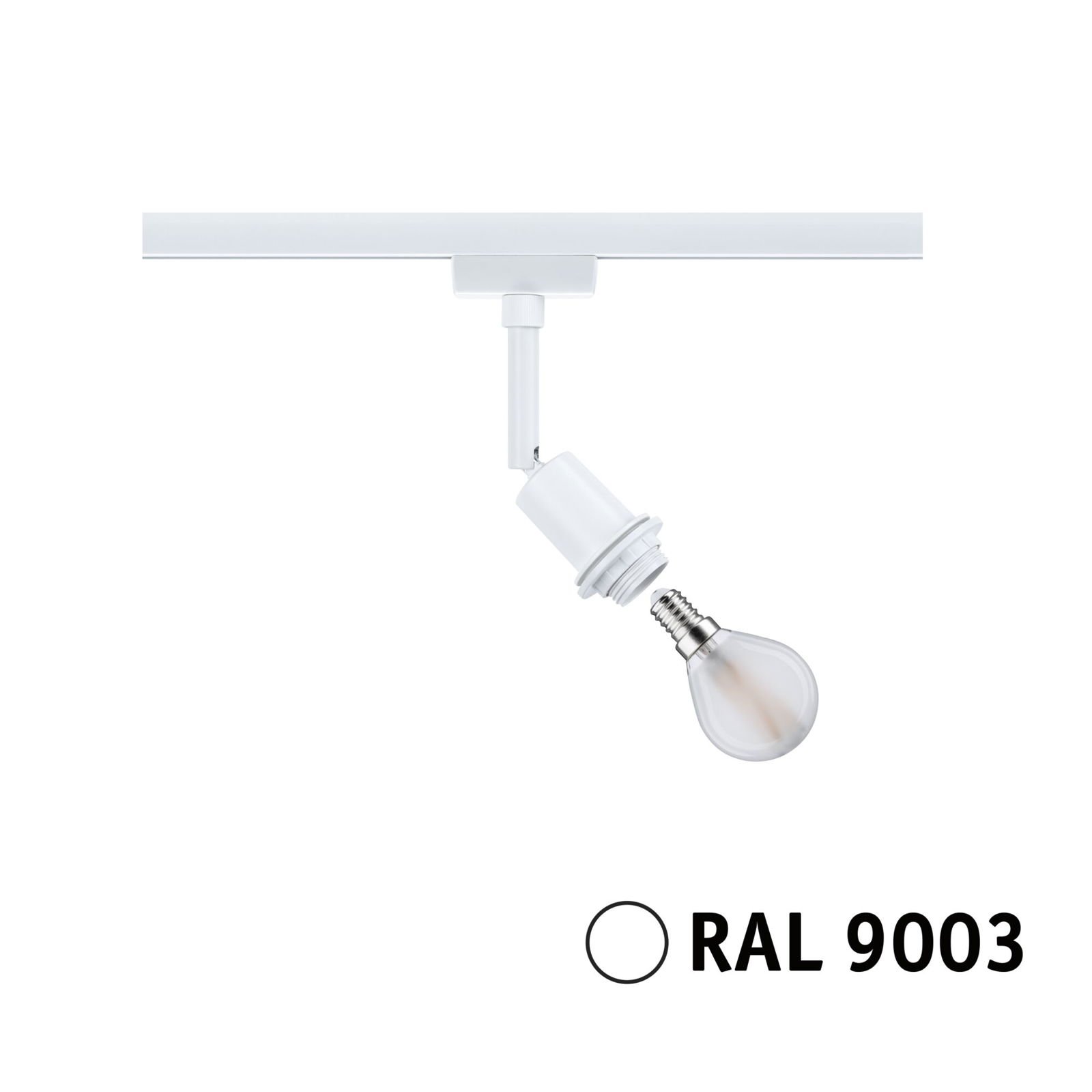 P 94882 URail lištový spot DecoSystems Basic E14 max. 20W 230V bílá - PAULMANN