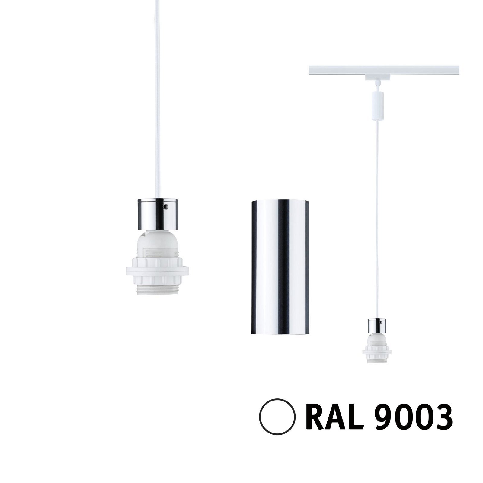 P 94887 URail závěs 2Easy E27 max. 20W 230V bílá - PAULMANN