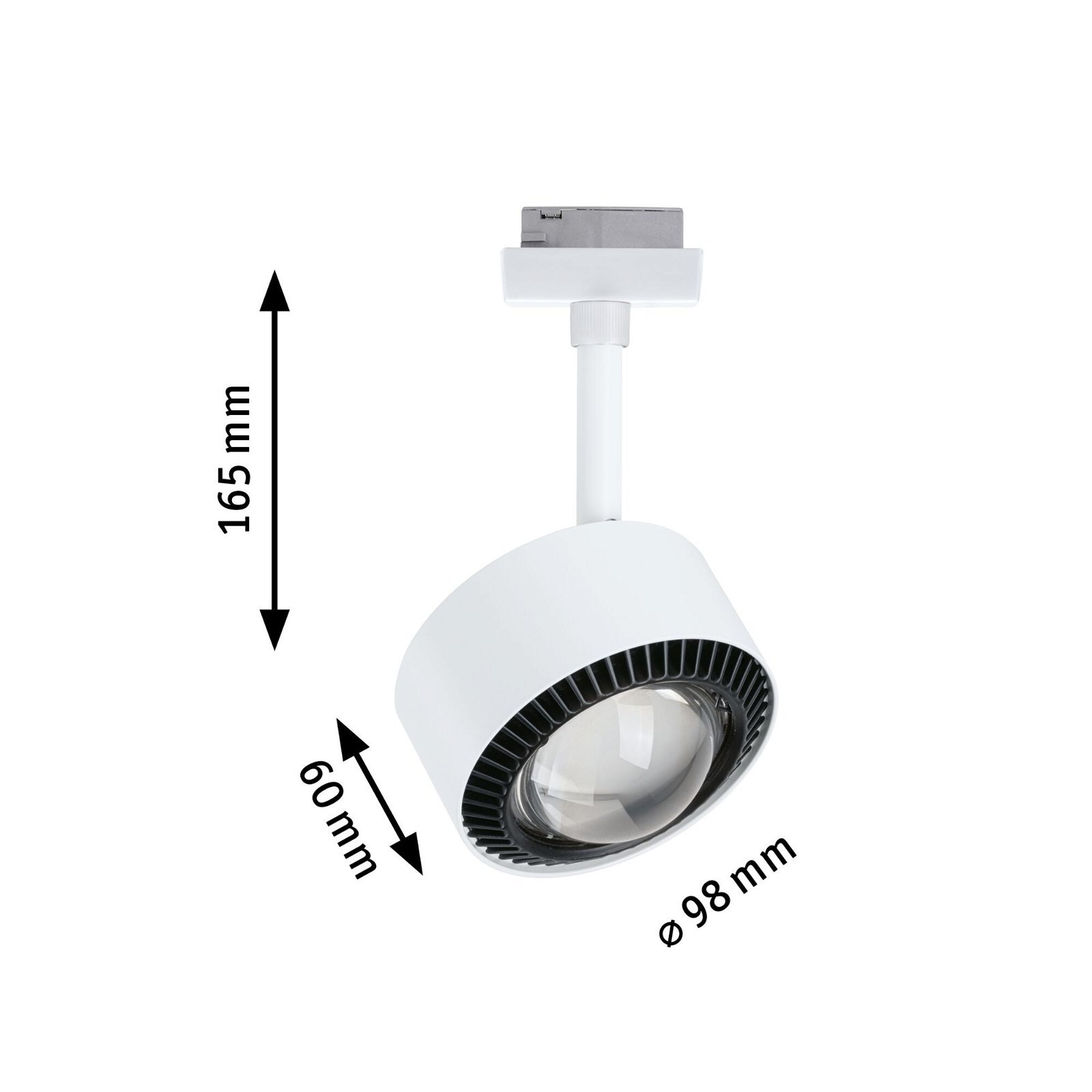 P 94897 URail LED lištový spot Aldan spot 8W 3000K stmívatelné 230V bílá - PAULMANN (obrázek 3)