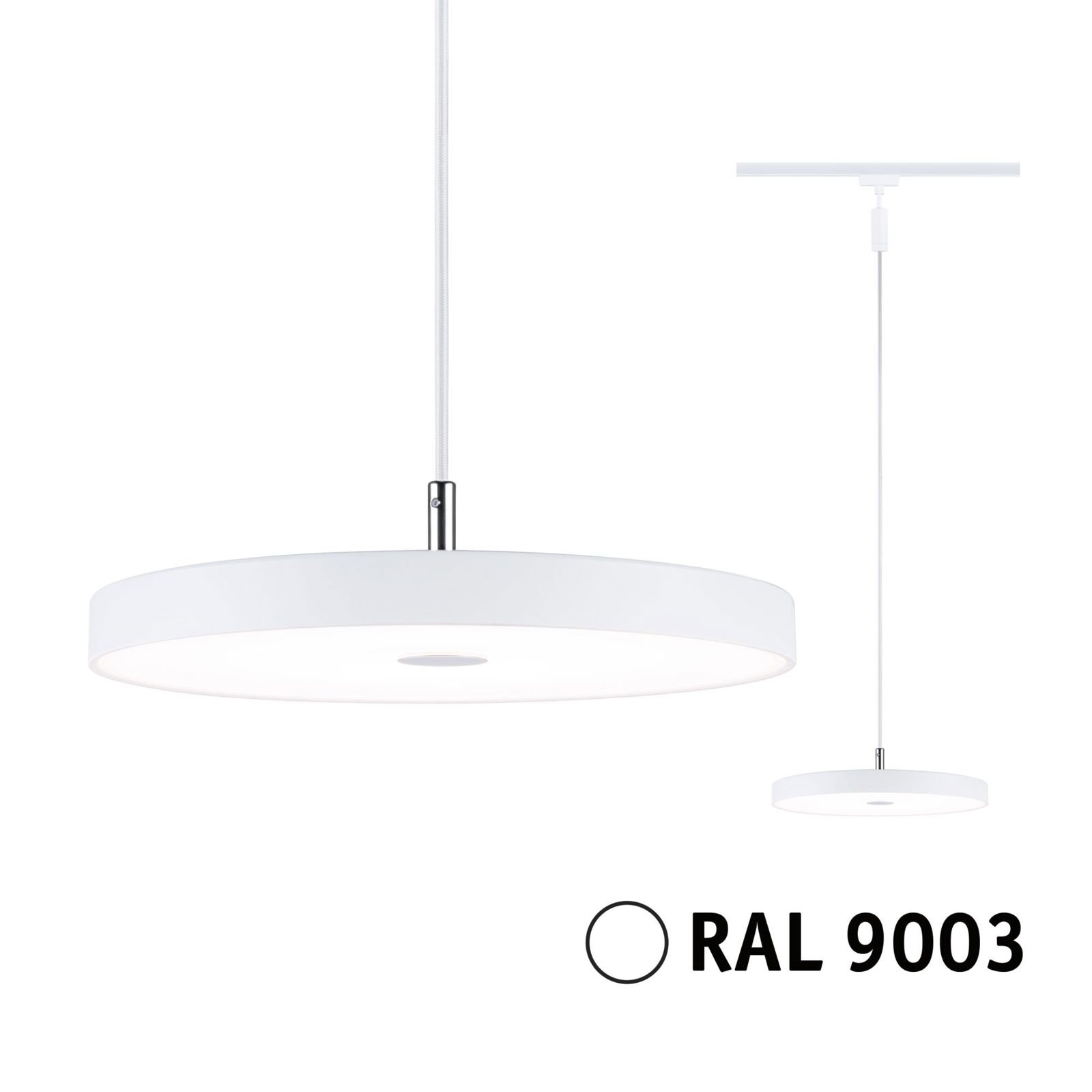 P 94901 URail LED závěs 3-krokové-stmívatelné Hildor 15W 3000K stmívatelné 230V bílá - PAULMANN