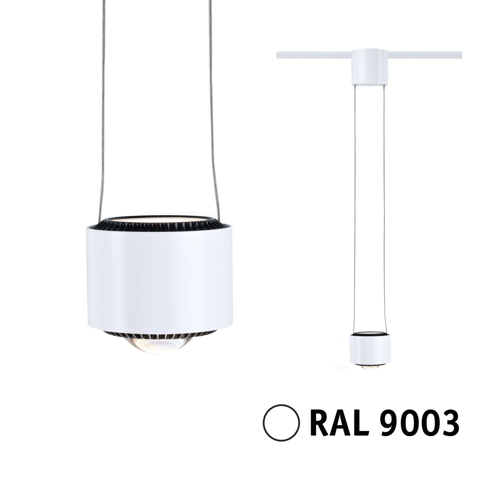 P 94904 URail LED závěs Aldan / 8,5W 4000K stmívatelné 230V bílá - PAULMANN