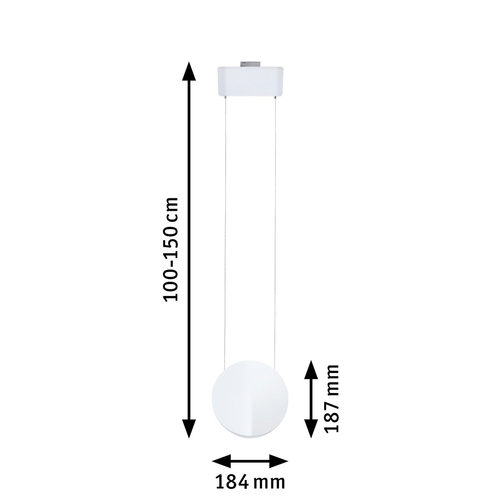 P 94969 URail LED závěs 3-krokové-stmívatelné Alejandro 10W 4000K stmívatelné 230V bílá - PAULMANN (obrázek 3)