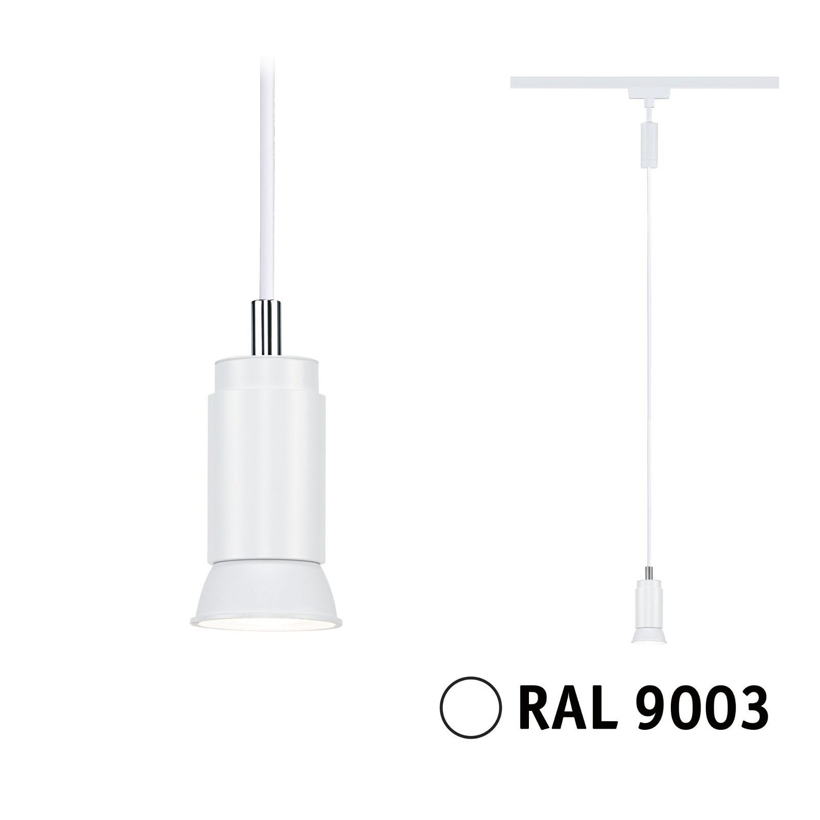 P 95623 URail závěs Runa GU10 max. 10W 230V bílá - PAULMANN