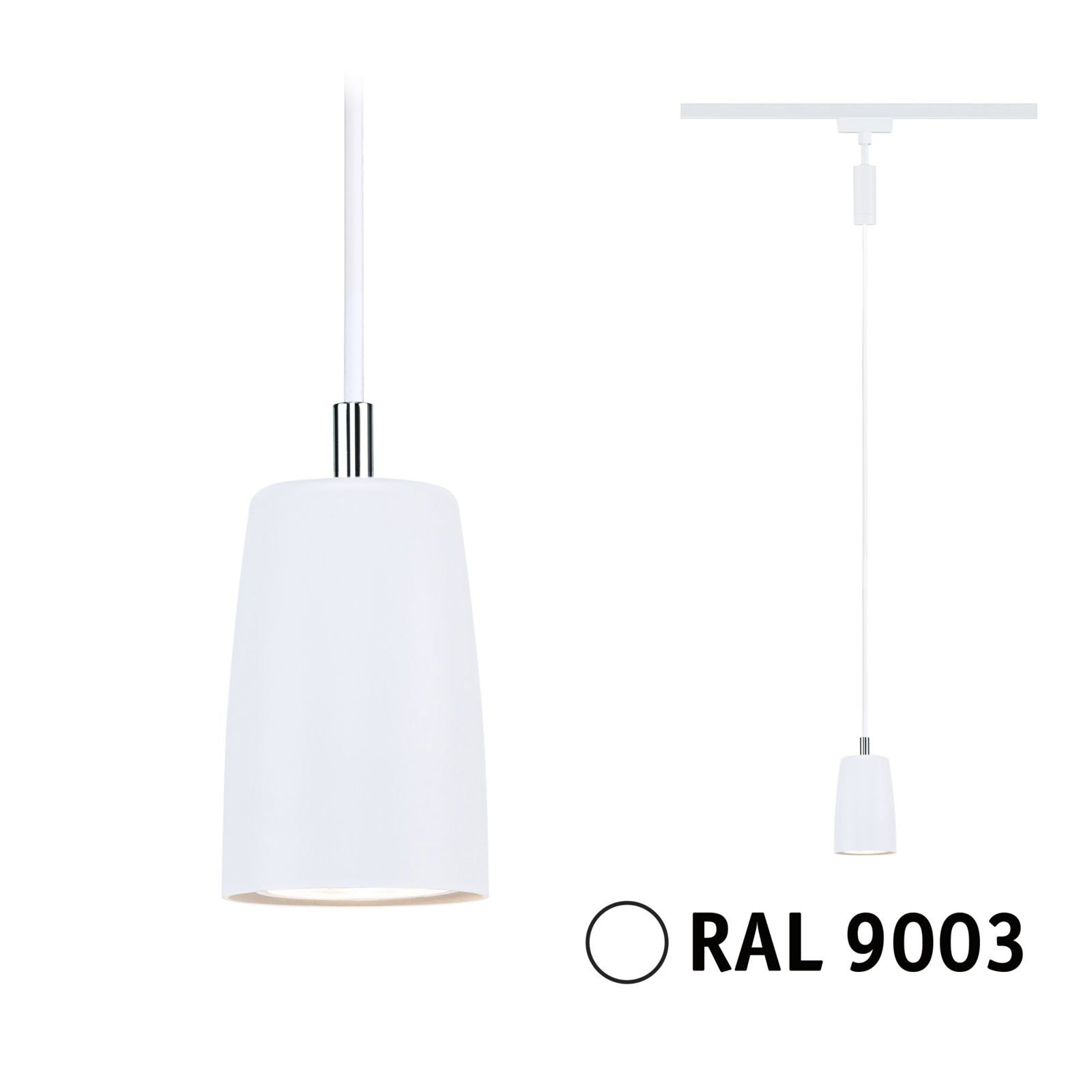 P 95626 URail závěs Cover GU10 max. 10W 230V bílá - PAULMANN
