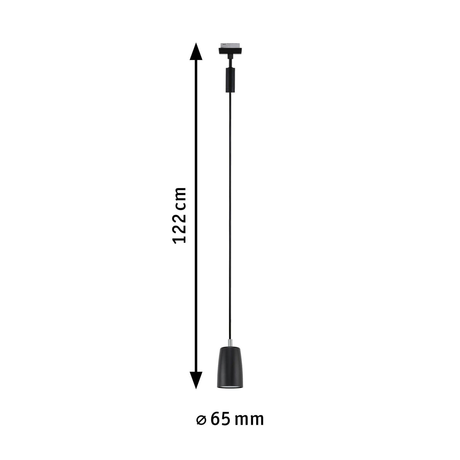 P 95627 URail závěs Cover GU10 max. 10W 230V černá mat - PAULMANN (obrázek 3)