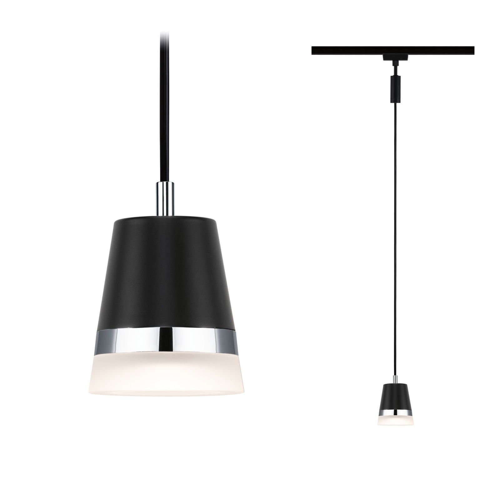 P 95630 URail závěs Cone GU10 max. 10W 230V černá mat - PAULMANN