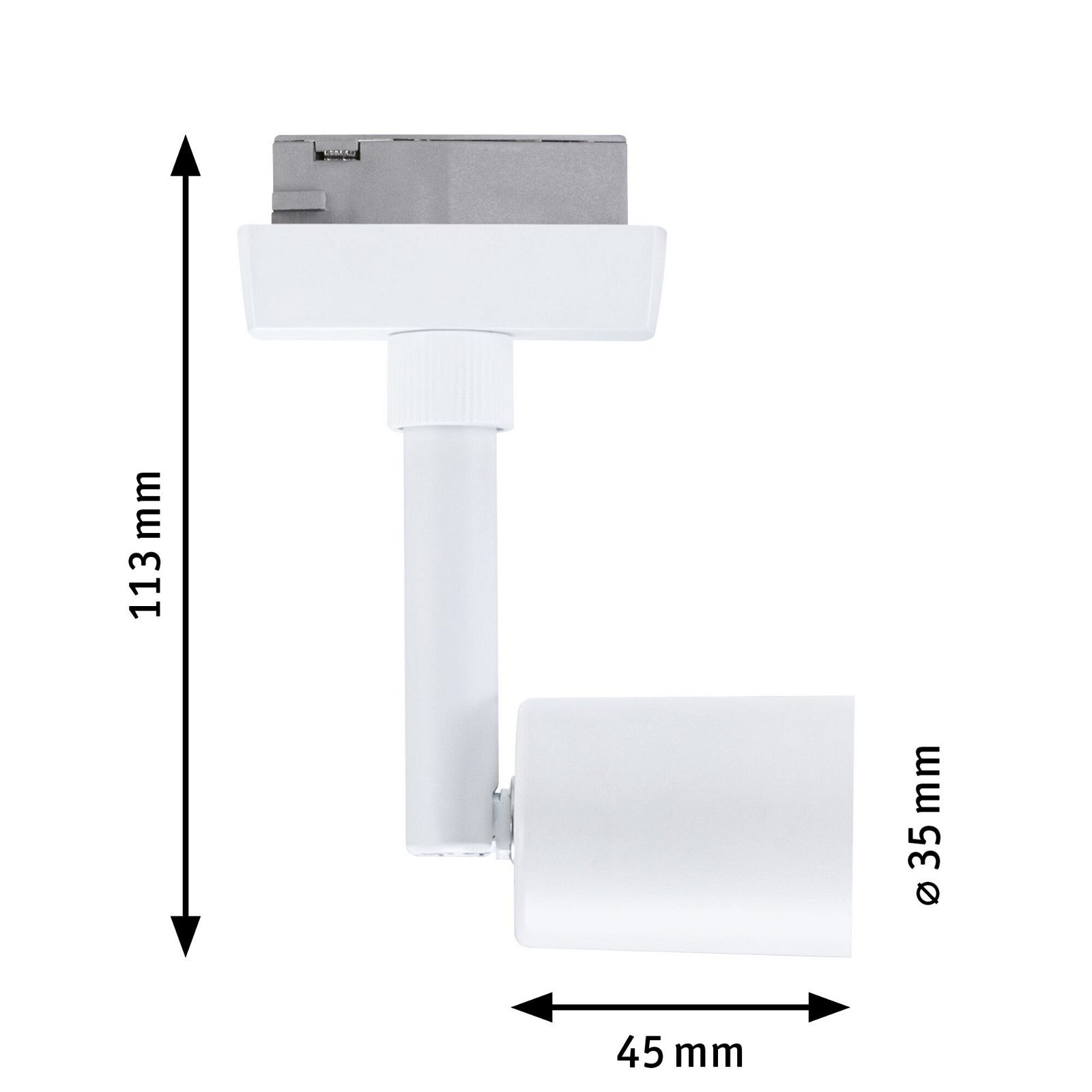 P 95635 URail LED lištový spot Salt GU10 max. 10W 230V bílá - PAULMANN (obrázek 4)