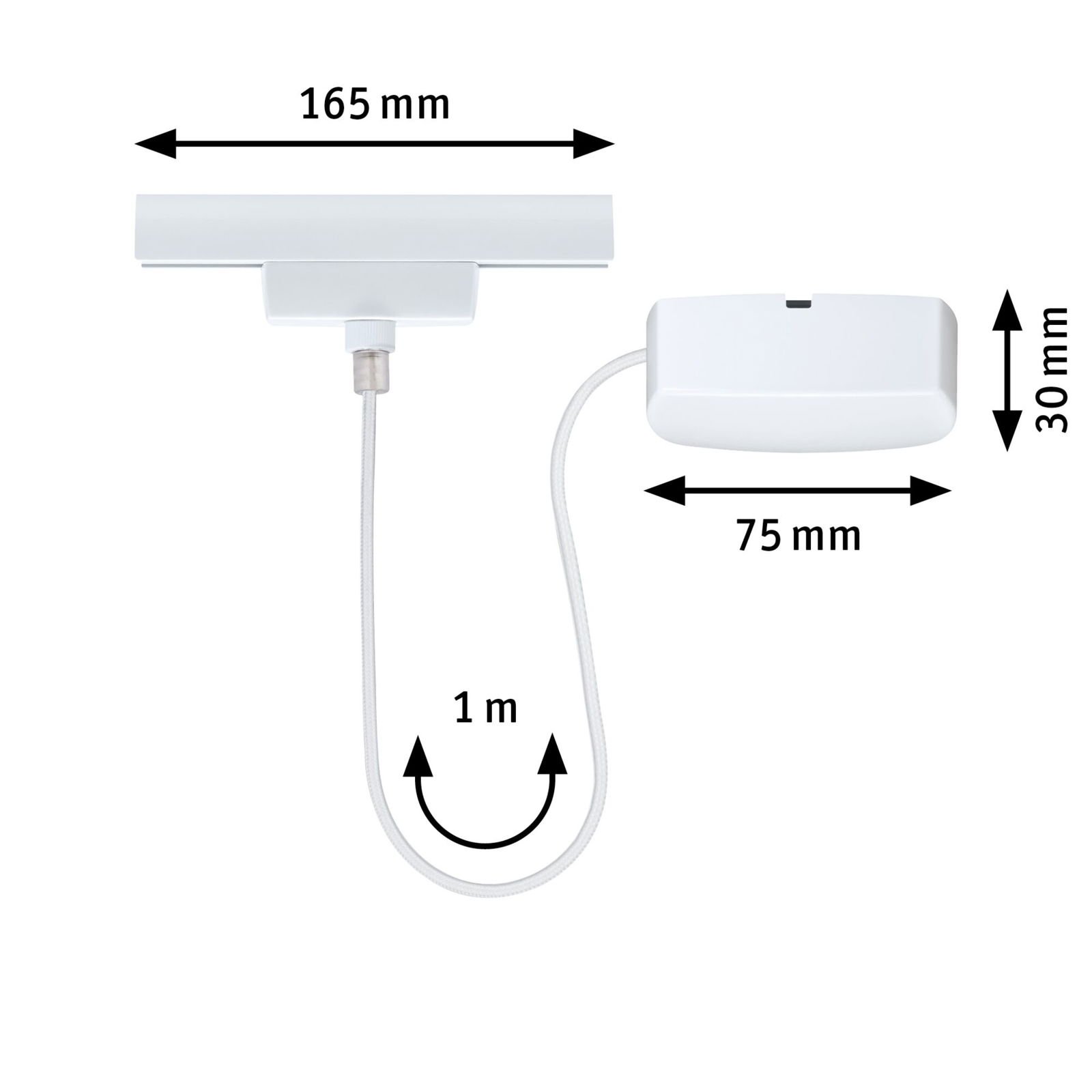P 95644 URail napájecí kabel 1m max. 1000W bílá - PAULMANN (obrázek 3)