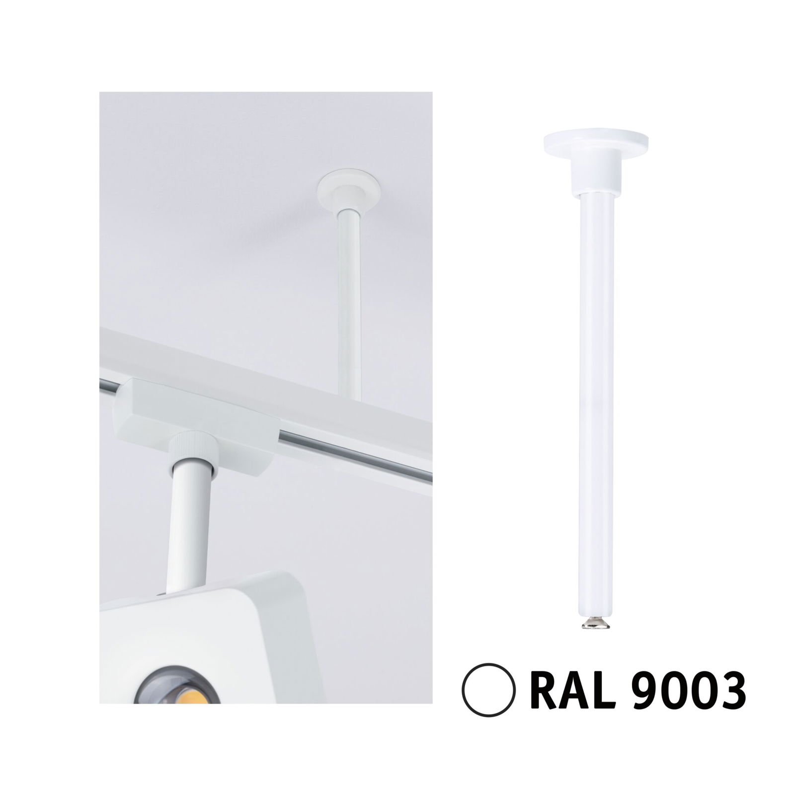 P 95654 URail příslušenství závěs pro lištu 105mm bílá - PAULMANN