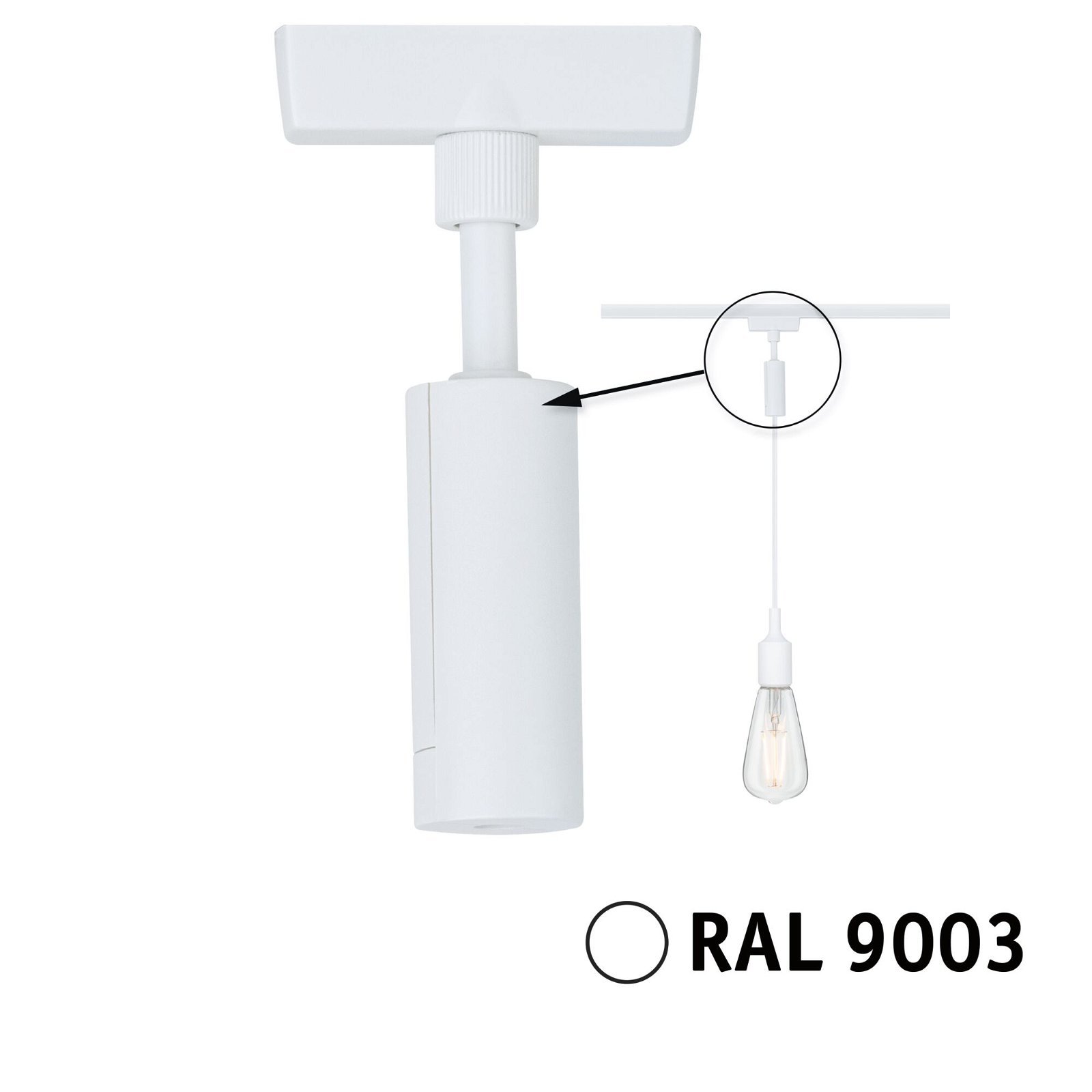 P 95655 URail univerzální adaptér pro závěs max. 50W 230V bílá - PAULMANN