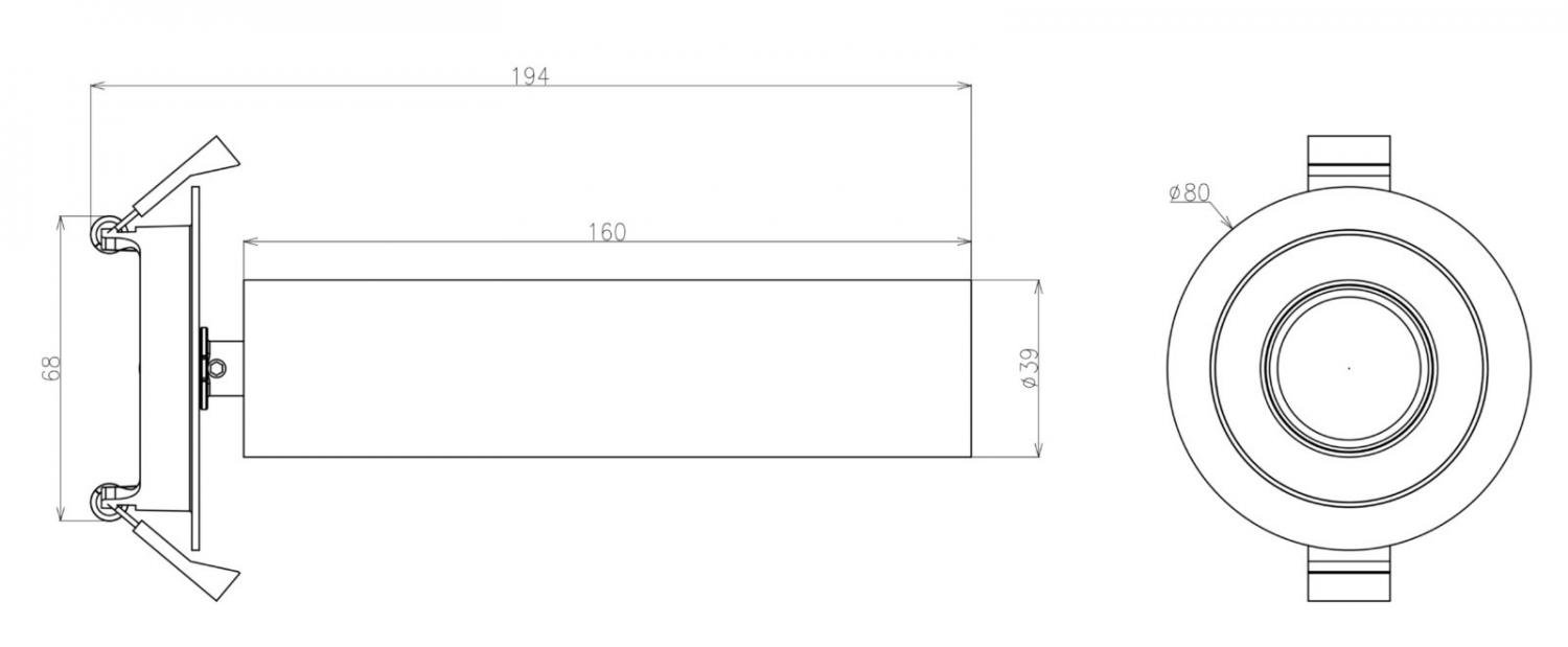 IMPR 565408 Stropní zápustné svítidlo Slim 5W DIM 2700K bílé - DEKOLIGHT (obrázek 9)