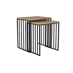 Obrázek pro produkt Stůl TOZAWA 2 ks dřevo / černá matná - LIVING