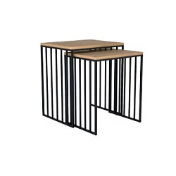 Obrázek pro produkt Stůl TOZAWA 2 ks dřevo / černá matná - LIVING