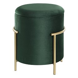 Obrázek pro produkt Taburet v.465 zelená/zlatá MASHIKE 424136 - LIVING