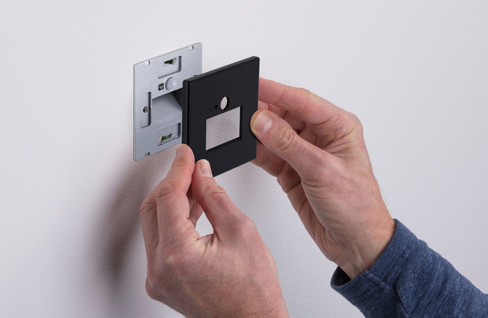 P 93135 LED vestavné svítidlo do zdi Edge Quadro hranaté se senzorem 8x8cm 1,2W 230V 2700K černá mat - PAULMANN (obrázek 7)
