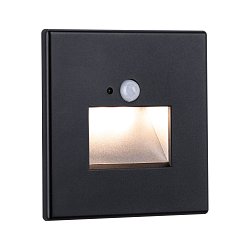 Obrázek pro produkt LED vestavné svítidlo do zdi Edge Quadro hranaté se senzorem 8x8cm 1,2W 230V 2700K černá mat - PAULMANN
