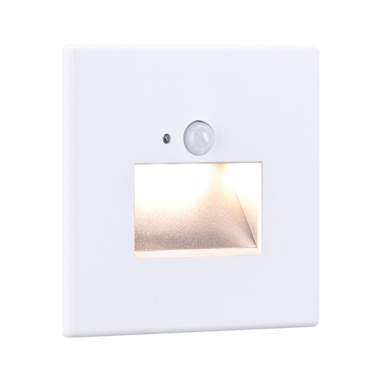 P 93133 LED vestavné svítidlo do zdi Edge Quadro hranaté se senzorem 8x8cm 1,2W 230V 2700K bílá - PAULMANN