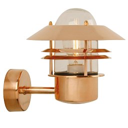 Obrázek pro produkt Venkovní nástěnné svítidlo Blokhus 1x60W E27 měď čirá - NORDLUX