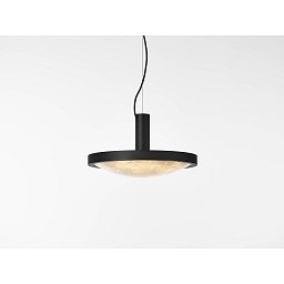 Obrázek pro produkt Závěsné svítidlo CONVEX M triplex opál BROKISGLASS / matná / černý komaxit se strukturou / textil.kabel - BROKIS