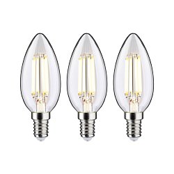 Obrázek pro produkt Eco-Line Filament 230V LED svíčka E14 3ks-sada 98mm 2,5W 3000K čirá - PAULMANN