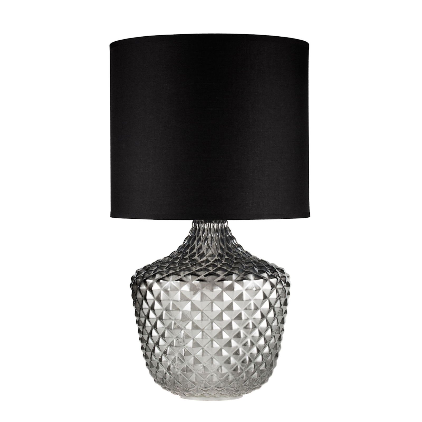 P 48102 Stolní lampa Brilliant Jewel E27 315mm max. 20W kouřové sklo/černá sklo/látka - PAULMANN
