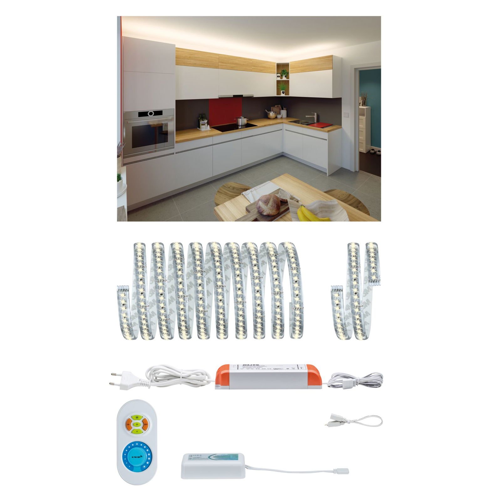 P 5060 MaxLED 1000 kuchyňský set Comfort nepřímé osvětlení 3m s krytím IP44 35W 880lm/m 2700K 60VA - PAULMANN