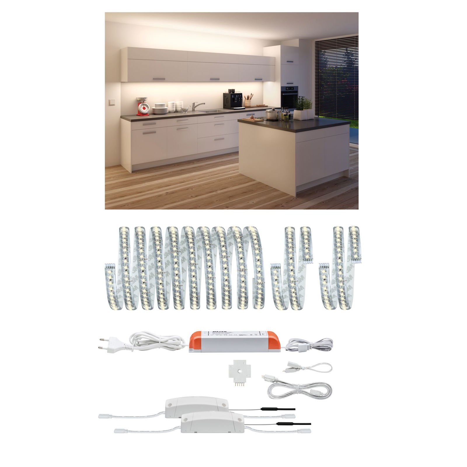 P 5061 MaxLED 1000 kuchyňský set Comfort nepřímé osvětlení 3m s krytím IP44 35W 880lm/m 2700K 60VA - PAULMANN