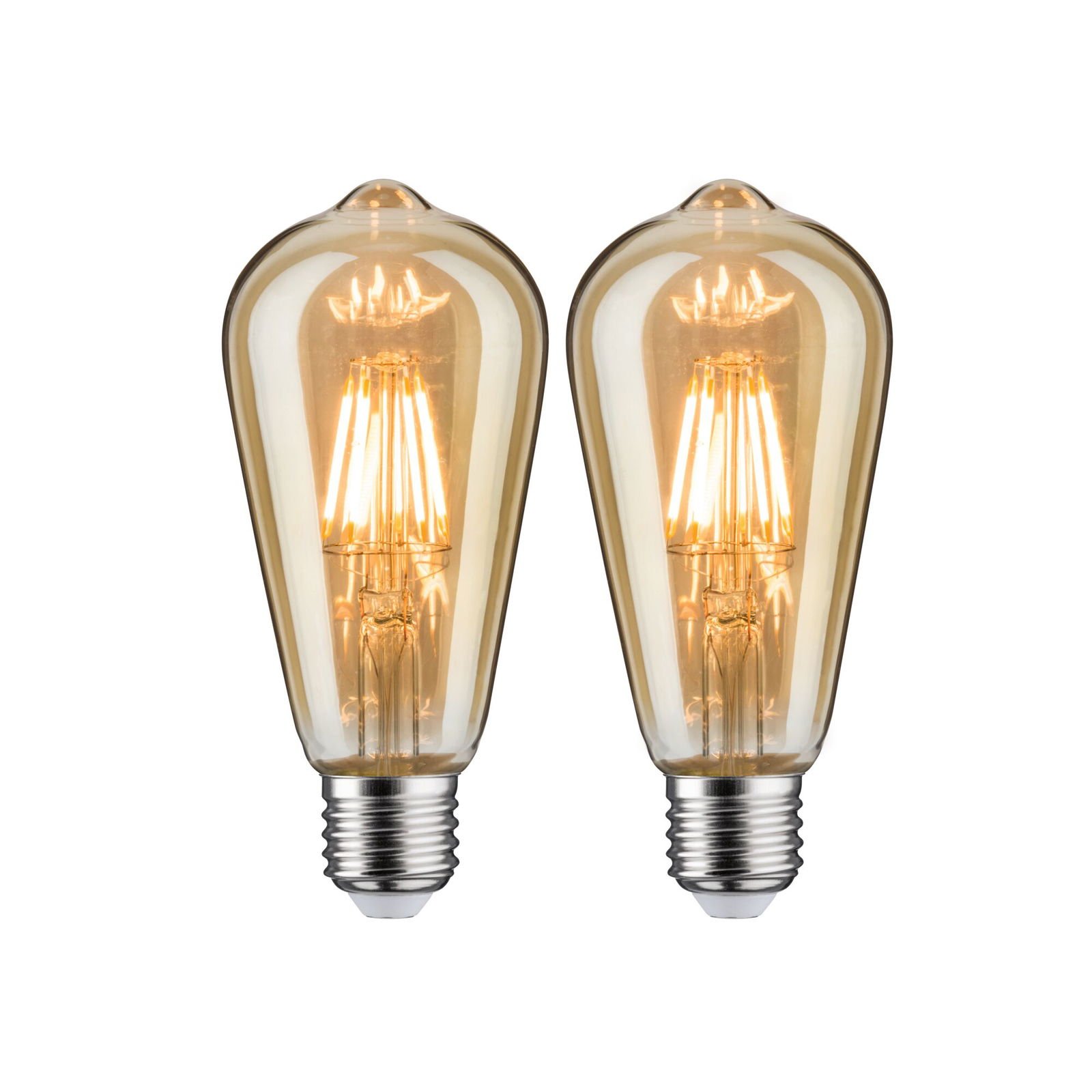 P 5066 Vintage Edition set LED žárovka E27 230V 2x6,5W 2500K zlatá - PAULMANN
