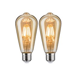 Obrázek pro produkt Vintage Edition set LED žárovka E27 230V 2x6,5W 2500K zlatá - PAULMANN
