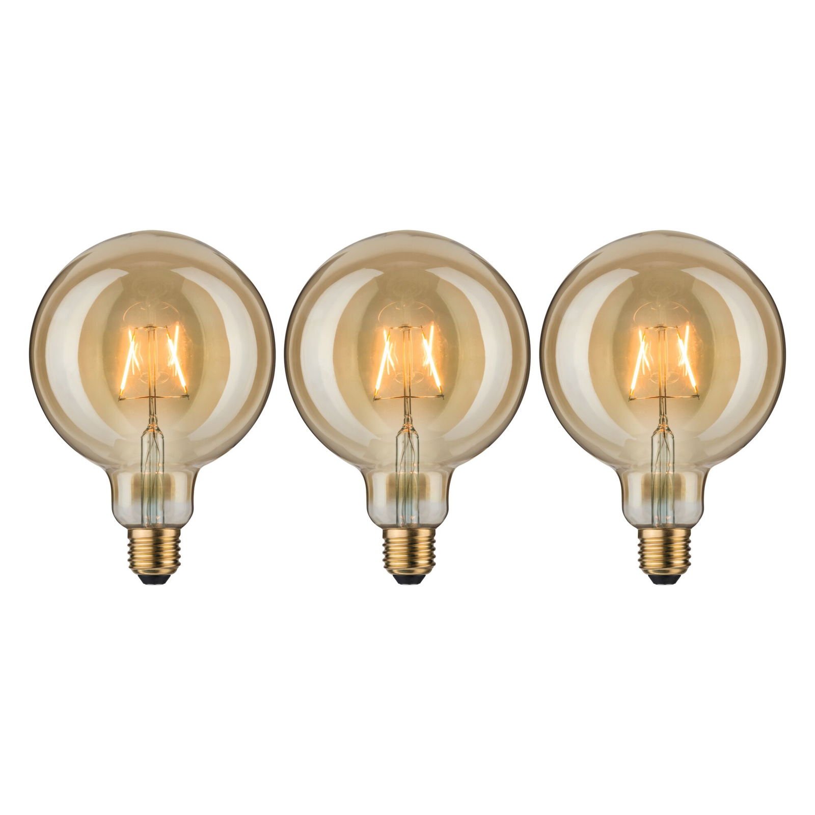 P 5071 1879 set LED Globe E27 230V 3x2,7W 1700K zlatá - PAULMANN