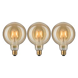 Obrázek pro produkt 1879 set LED Globe E27 230V 3x2,7W 1700K zlatá - PAULMANN