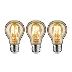 Obrázek pro produkt 1879 set LED žárovka E27 230V 3x6W 1700K stmívatelné zlatá - PAULMANN
