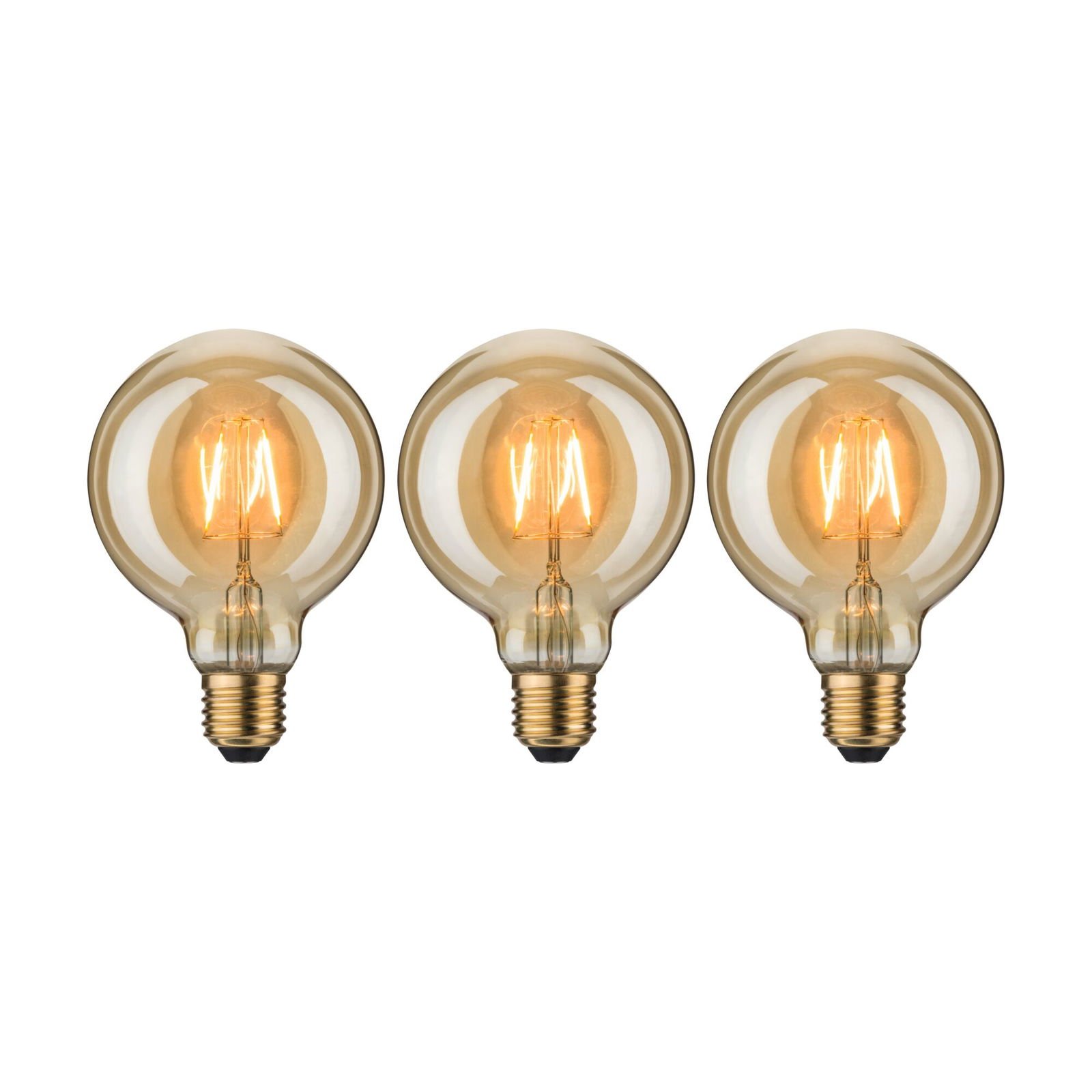 P 5078 1879 set LED Globe E27 230V 3x2,7W 1700K zlatá - PAULMANN