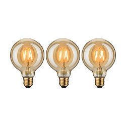 Obrázek pro produkt 1879 set LED Globe E27 230V 3x2,7W 1700K zlatá - PAULMANN