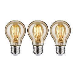 Obrázek pro produkt Vintage Edition set LED žárovka E27 230V 3x4,7W 2500K zlatá - PAULMANN