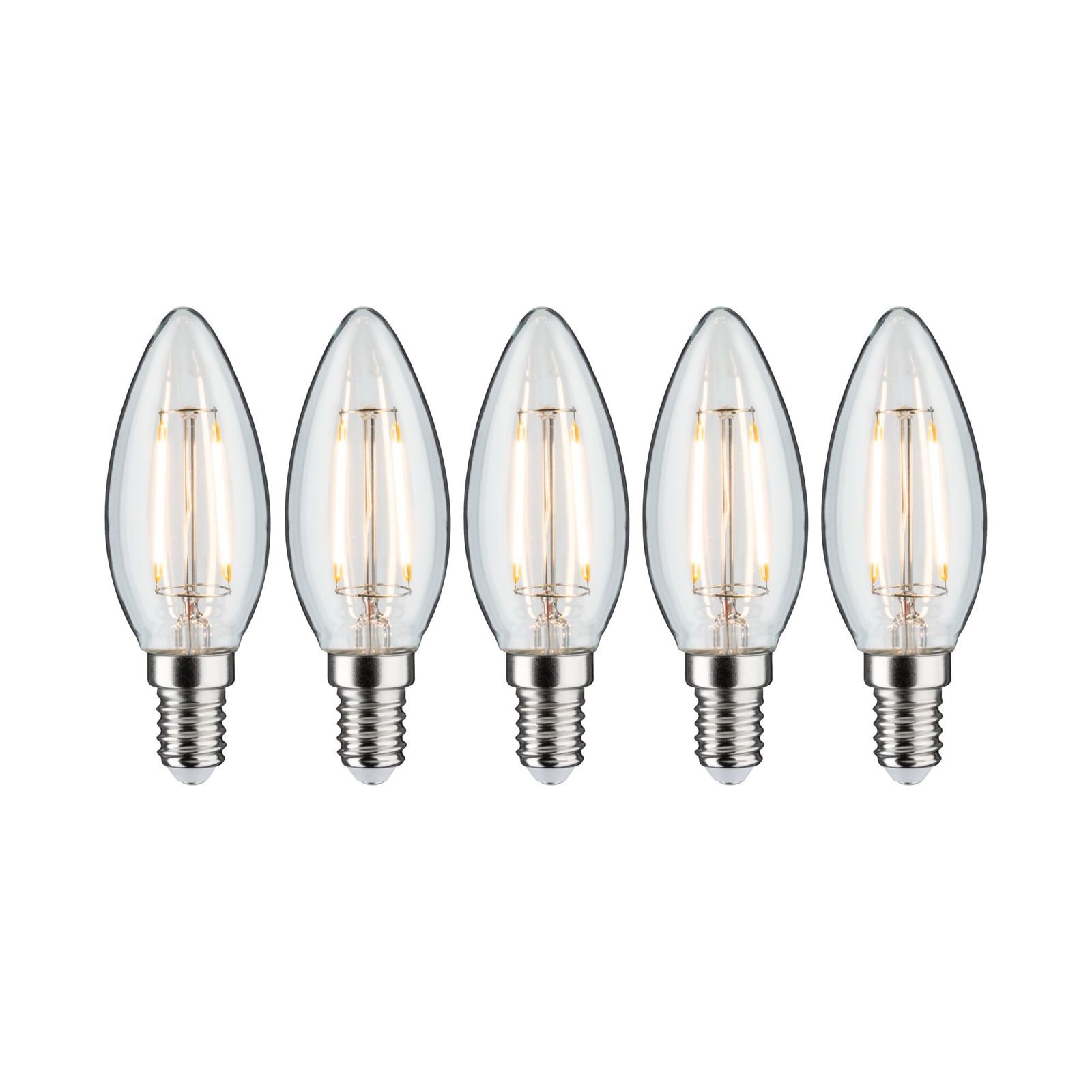 P 5092 Filament set LED svíčka E14 230V 5x2,6W 2700K čirá - PAULMANN