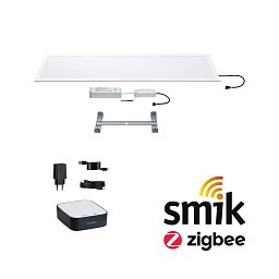 Obrázek pro produkt Startovací sada Zigbee 3.0 Smart Home smik Gateway + LED Panel Amaris 72x84mm 35W RGBW+ bílá/antracit stmívatelné - PAULMANN