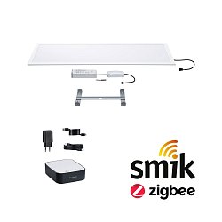 Obrázek pro produkt Startovací sada Zigbee 3.0 Smart Home smik Gateway + LED Panel Amaris 72x84mm 35W RGBW+ bílá/antracit stmívatelné - PAULMANN