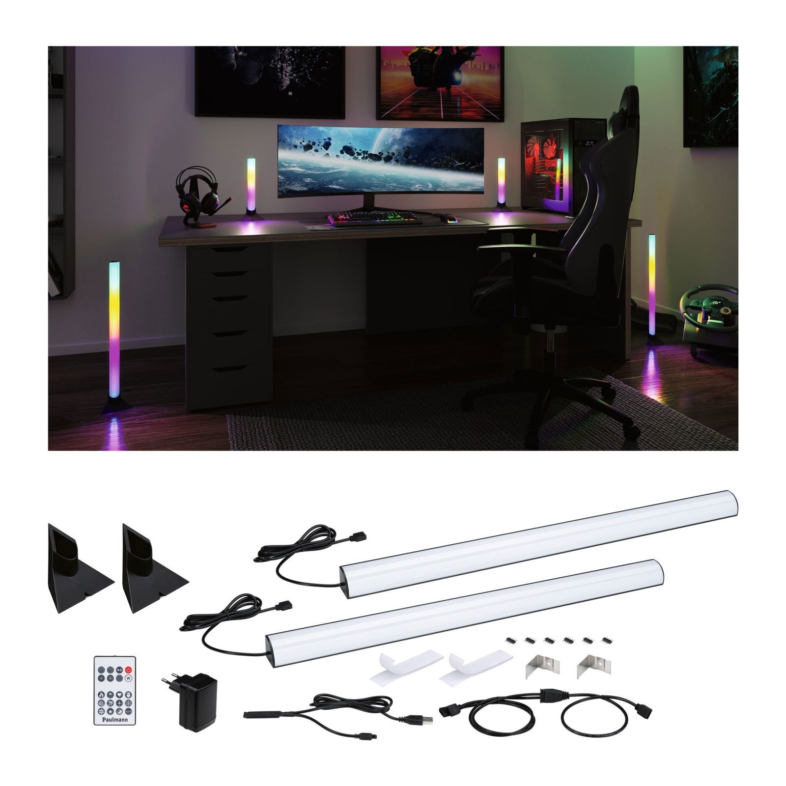 P 5175 EntertainLED set Lightbar Dynamic RGB + stojan (2ks sada) 60 cm - PAULMANN