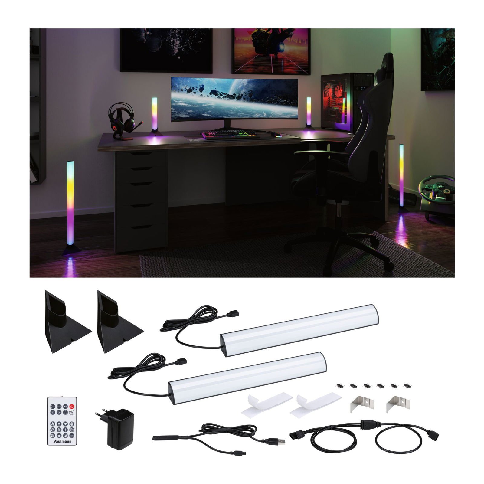 P 5176 EntertainLED set Lightbar Dynamic RGB + stojan (2ks sada) 30 cm - PAULMANN