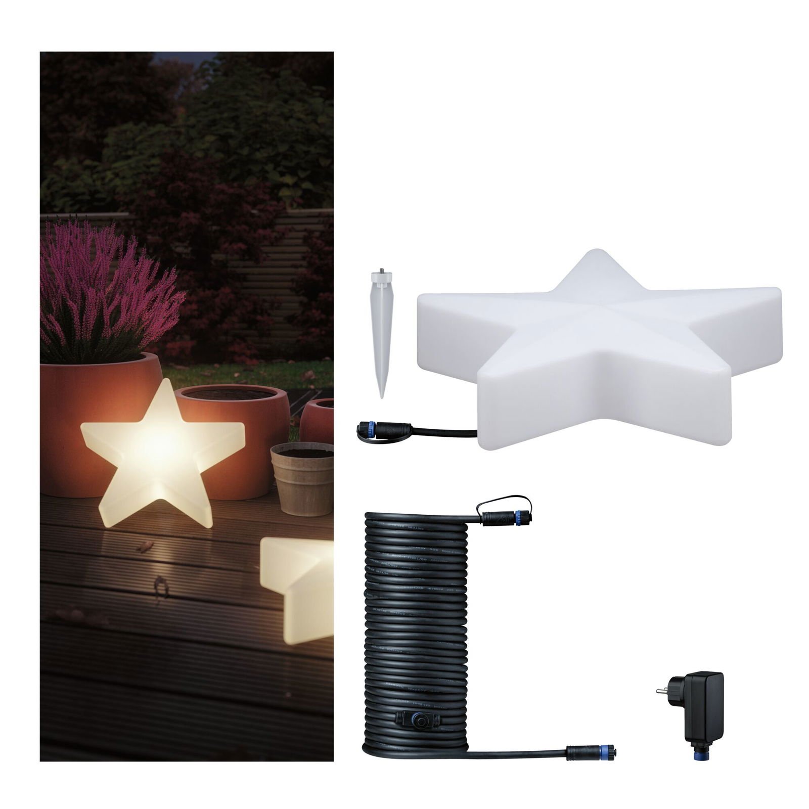Levně P 5178 Plug & Shine set LED světelný objekt hvězda vč. 10m-kabel a Trafo - PAULMANN