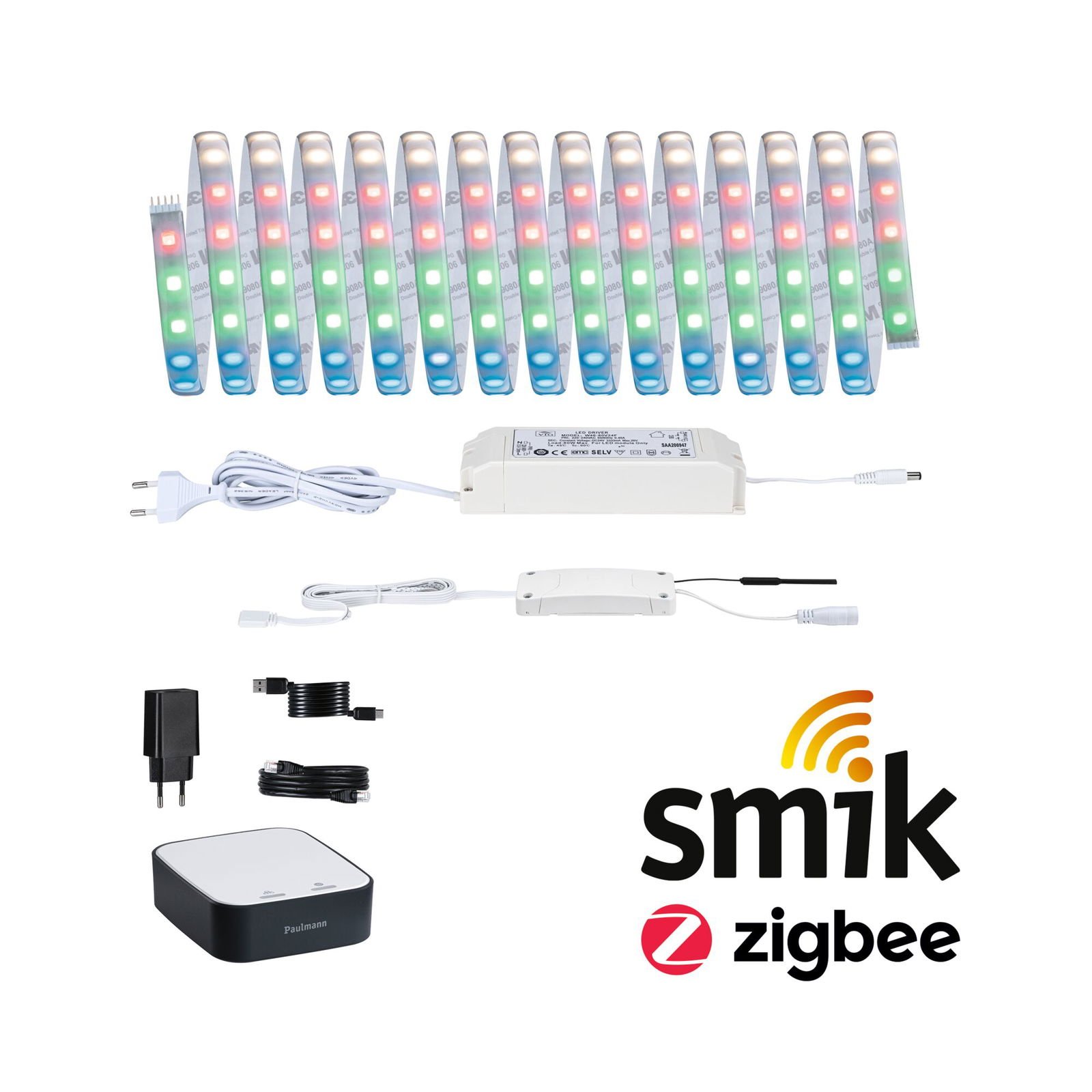 P 5179 MaxLED 500 startovací sada Smart Home smik Gateway + LED Strip RGBW základní sada - PAULMANN