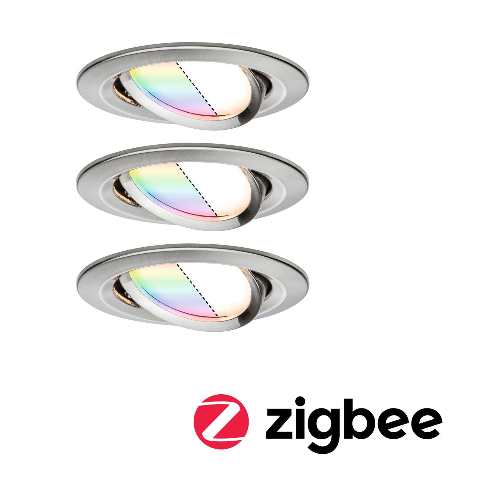P 5181 Startovací sada Smart Home smik Gateway nástěnný ovladač + LED vestavné svítidlo Nova Plus Coin základní sada výklopné RGBW - PAULMANN (obrázek 4)